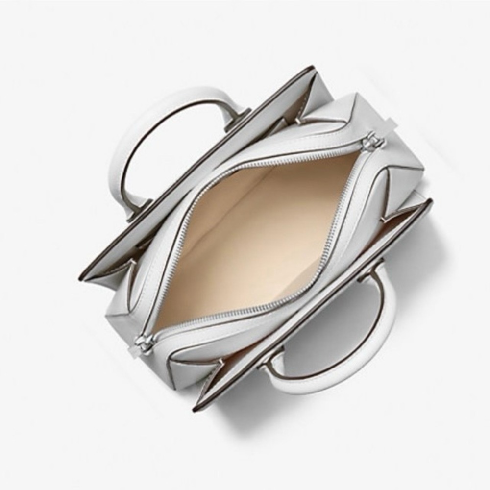 Michael Kors Top Handle Crossbody Logo White Handbag - Picture 11 of 15